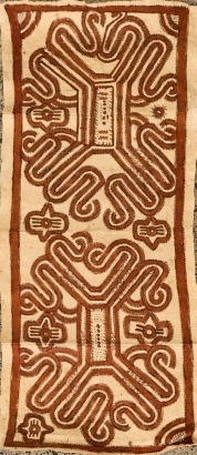 A Long Pacific Island Tapa Cloth
