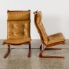 A Pair of Leather Lounge Chairs by Elsa & Nordahl Solheim Rybo Rykken, Norway - 2