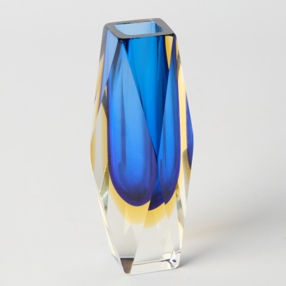 A Sommerso Murano Glass Vase