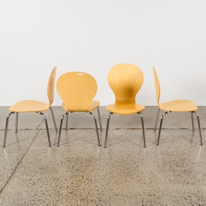 A Suite of Four Formed Ply Chairs