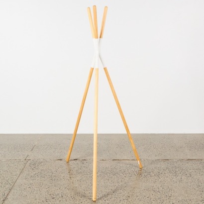 A Minimal Tripod Coat Rack