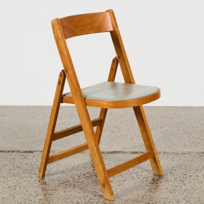 A Mid-Century Yugoslavian Stoe Folding Bench Chair