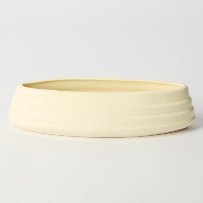 A Ceramic Ribbed Trough Vase