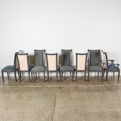 A Suite of Eight Contemporary Dining Chairs by Opera Contemporary, Italy