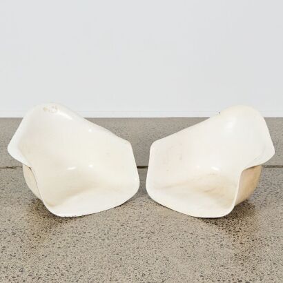 A Pair of Eames Style Fibreglass Seats