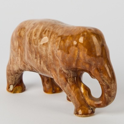 A Small Ambrico Crown Lynn Elephant