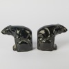 A Pair of Black Crown Lynn Polar Bear Bookends - 2