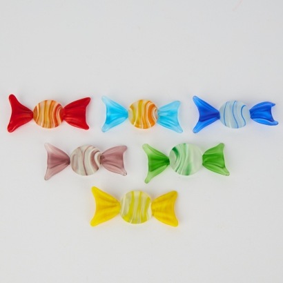 A Set of Six Murano Style Art Glass Lollies