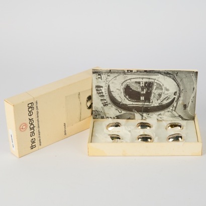 A Super Egg Set of Six by Piet Hein for Skjode, Denmark