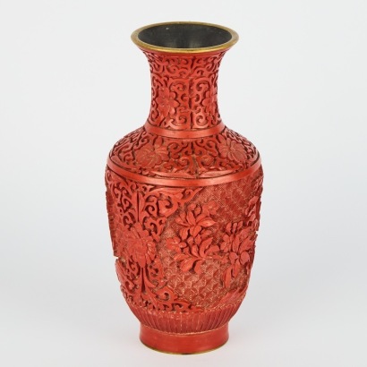 A Vintage Cinnabar Lacquer Vase