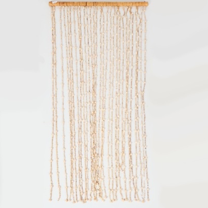 A Vintage Seashell Beaded Curtain