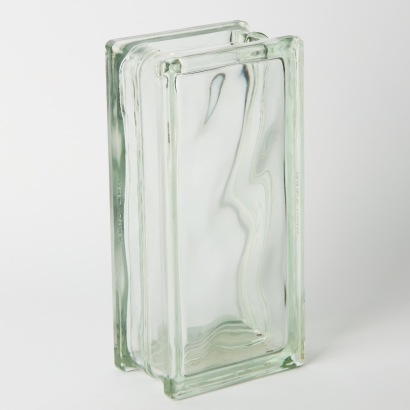 A Tall West German Glass Block Vase