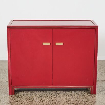 A Vintage Pierre Vandel Burgundy Cabinet