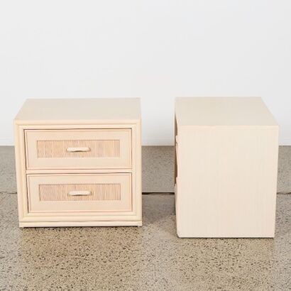 A Pair of Vintage Cream Bedsides