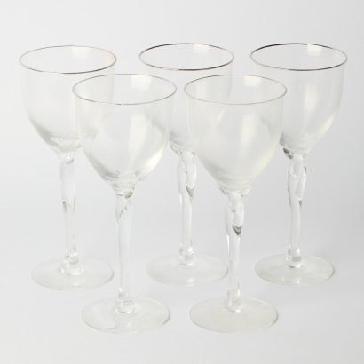 A Set of Five Lennox Wine Glasses