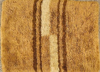 A Hand Knotted Rya Wool Rug In Khaki