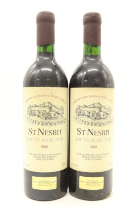 (2) 1988 St Nesbit Cabernet Merlot Petit Verdot, Auckland