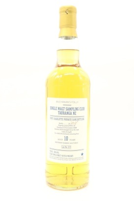 (1) Buchanan's Folly Port Charlotte Single Malt Sampling Club Tauranga Private Cask Bottling 10 Year Old, 63% ABV