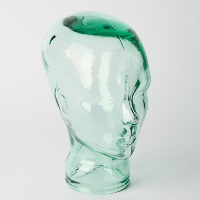 A Glass Mannequin Head