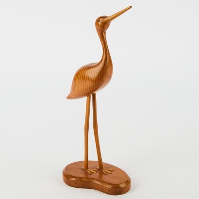 A Characterful Midcentury Handmade Wooden Crane