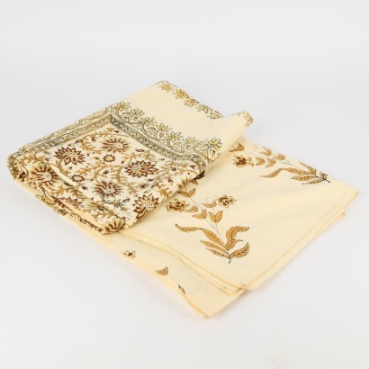 A Hand Block Printed Throw/Tablecloth