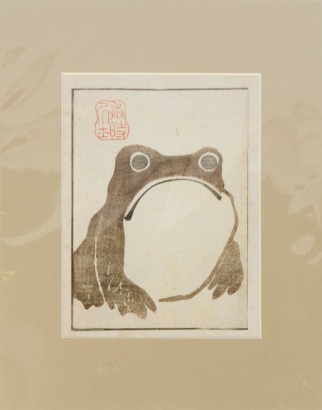 A Print of Frog from Meika Gafu, 1814
