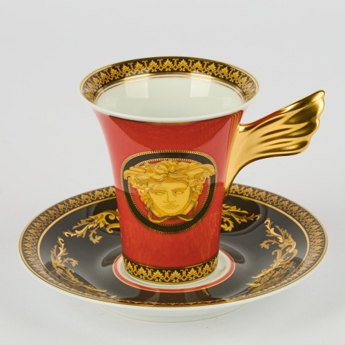 A "Medussa" Versace Coffee Cup and Saucer