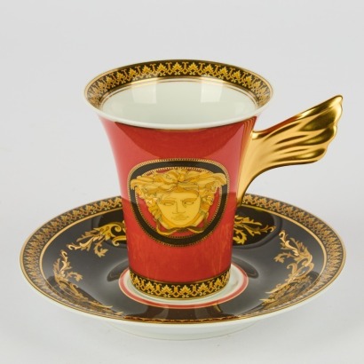 A "Medussa" Versace Coffee Cup and Saucer