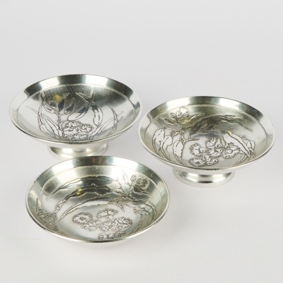 A Trio of Don Sheil Metal Bowls