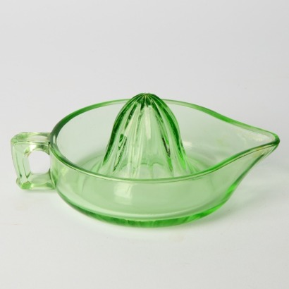 A Uranium Ware Glass Juicer