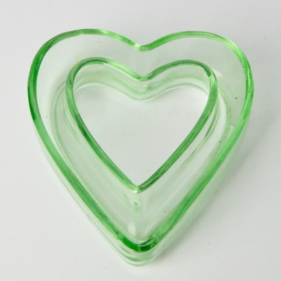 A Uranium Ware Glass Posy Bowl