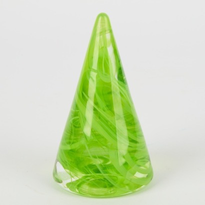 A Green Kosta Boda Atoll Art Glass Tree By Anna Ehrner