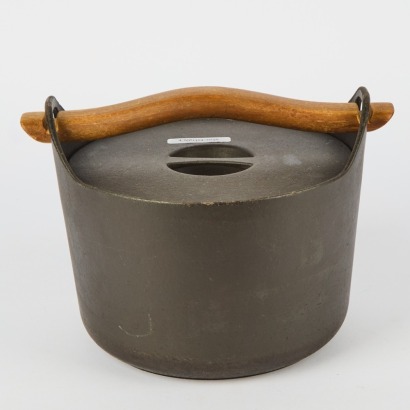 A Timo Sarpaneva Cast Iron Casserole For Royal Copenhagen