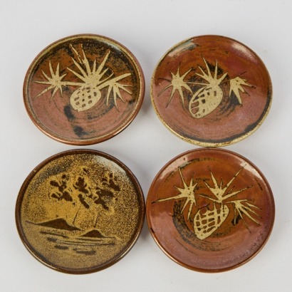 A Set of Four Peter Stichbury Ceramic Dishes