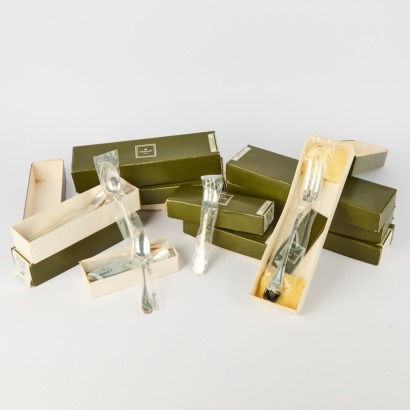 A 60 Piece Christofle Silver-Plated Albi Cutlery Set with Chest