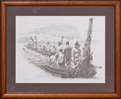 D.P. FERRIS Untitled Original Charcoal Sketch