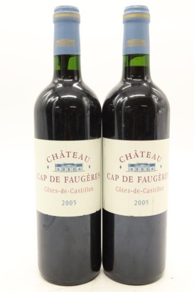 (2) 2005 Chateau Cap de Faugeres, Castillon Cotes de Bordeaux &diams;
