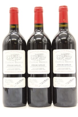 (3) 2003 Chateau Brisson, Cotes de Castillon &diams;