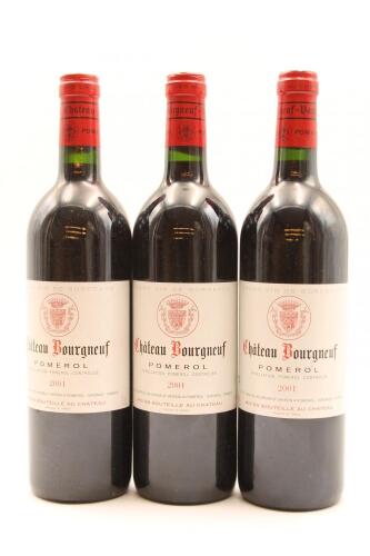 (3) 2001 Chateau Bourgneuf, Pomerol