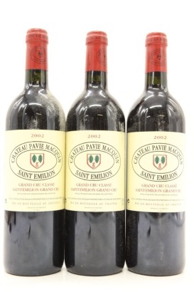 (3) 2002 Chateau Pavie Macquin, Saint-Emilion Grand Cru &diams;