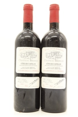 (2) 2001 Chateau Brisson, Cotes de Castillon &diams;