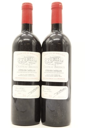 (2) 2001 Chateau Brisson, Cotes de Castillon &diams;