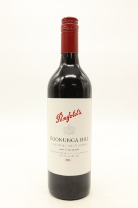 (1) 2016 Penfolds Koonunga Hill Cabernet Sauvignon, South Australia
