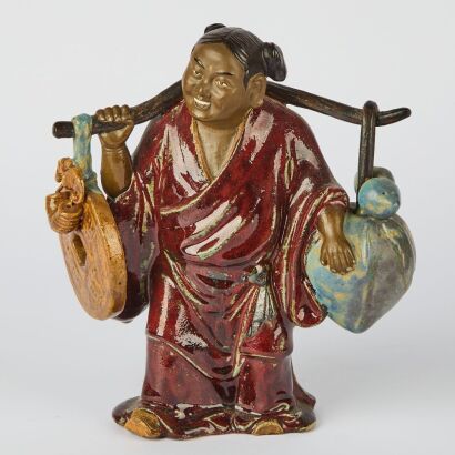A Chinese 20th Century Foshan Pottery Figural Ornament