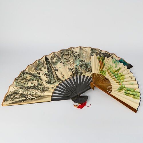 A Set of Two Chinese Folding Fans