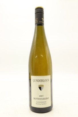 (1) 2007 Gunderloch Nackenheimer Rothenberg Riesling Spatlese, Rheinhessen [JR16.5] &diams;