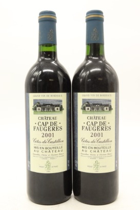 (2) 2001 Chateau Cap de Faugeres, Castillon Cotes de Bordeaux [JR16] &diams;