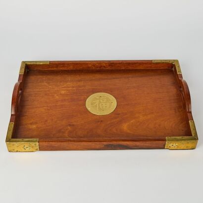 A Chinese Mid-Early 20th Century Hardwood Tray