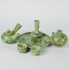 A Set of Eight Chinese Celadon &lsquo;Lotus&rsquo; Tea Set
