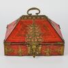 An Asian Late 19th Century Red-lacquer Portable Jewellery Box
